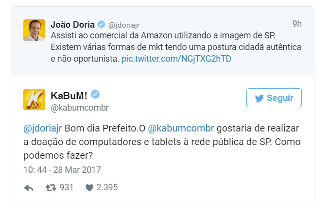 amazon doria kabum caso de marketing