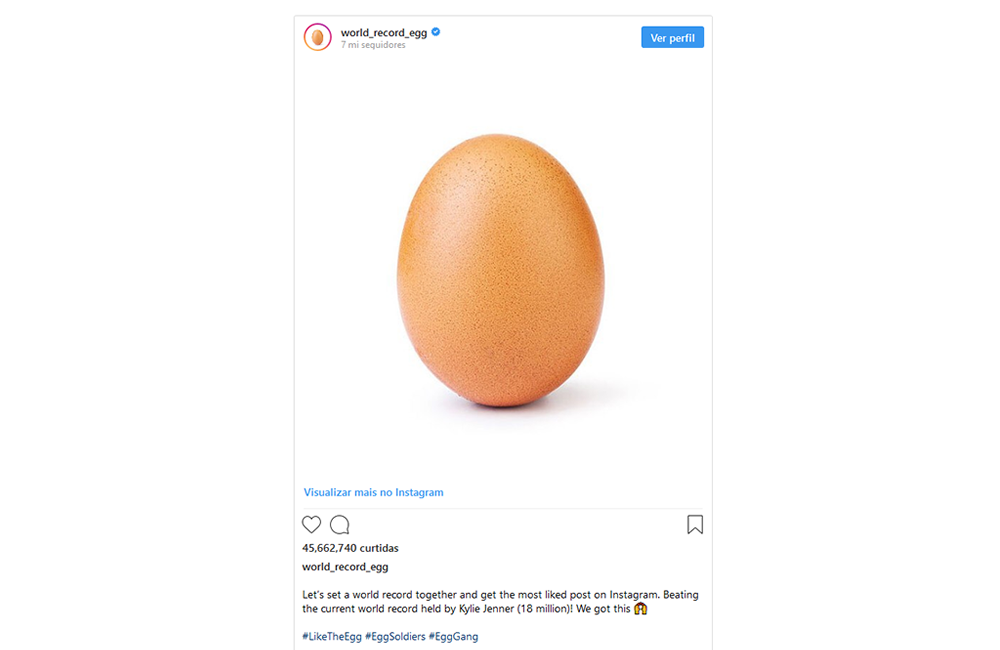 Entenda a repercussão sobre a foto do ovo no Instagram